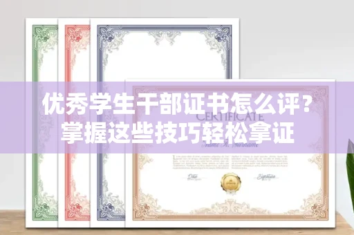 温州优秀学生干部证书怎么评?掌握这些技巧轻松拿证